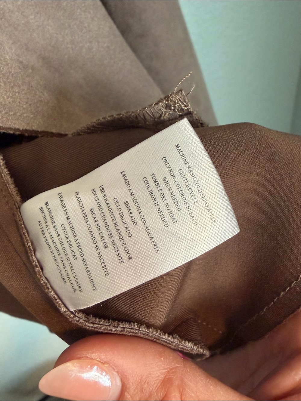 Kut from the Kloth Taupe Suede Open-Front Draped Jacket - Picture 4 of 7